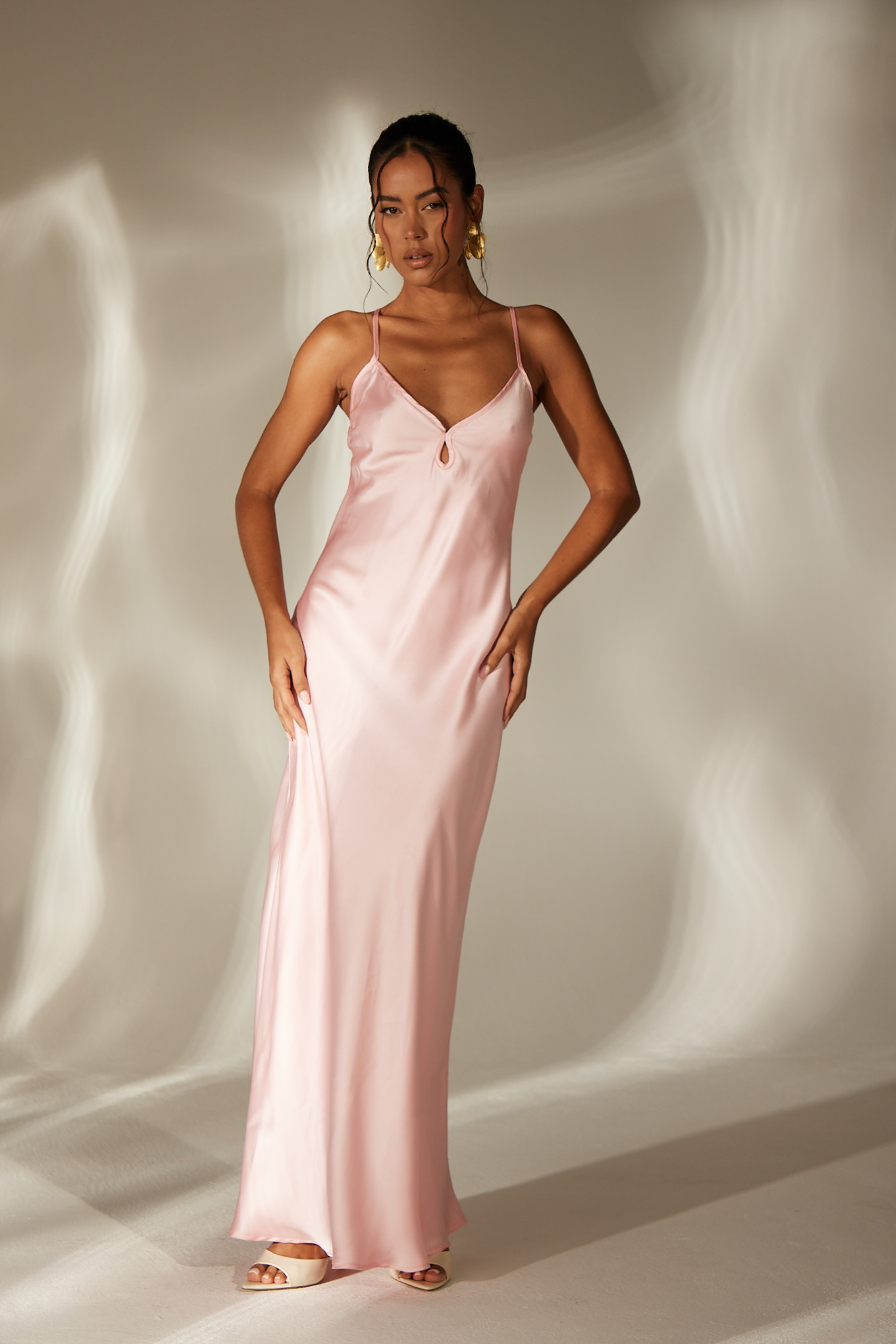 brandi backless maxi dress Brandi Cut Out Maxi Dress - Chartreuse