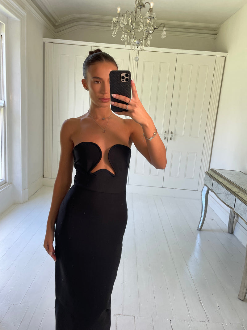 cut out bandeau midi dress size 8