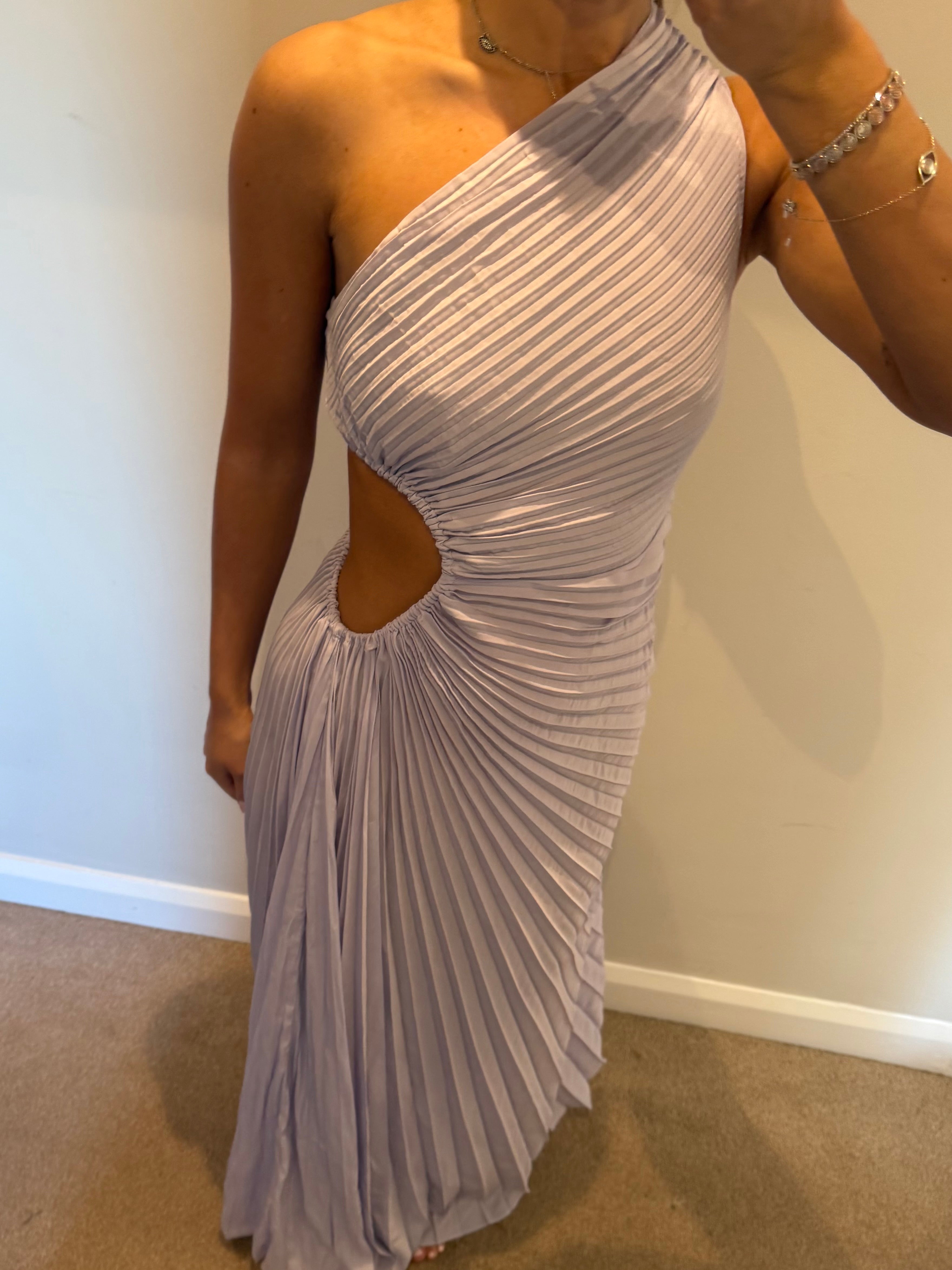 Lilac plisse maxi dress size S