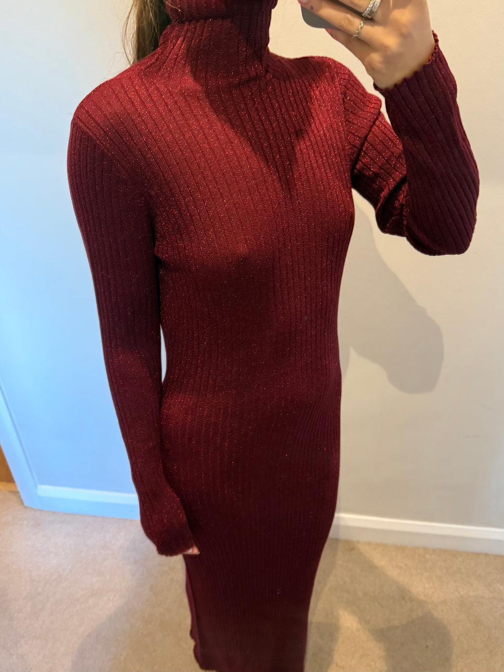 Open back glitter maxi dress size S