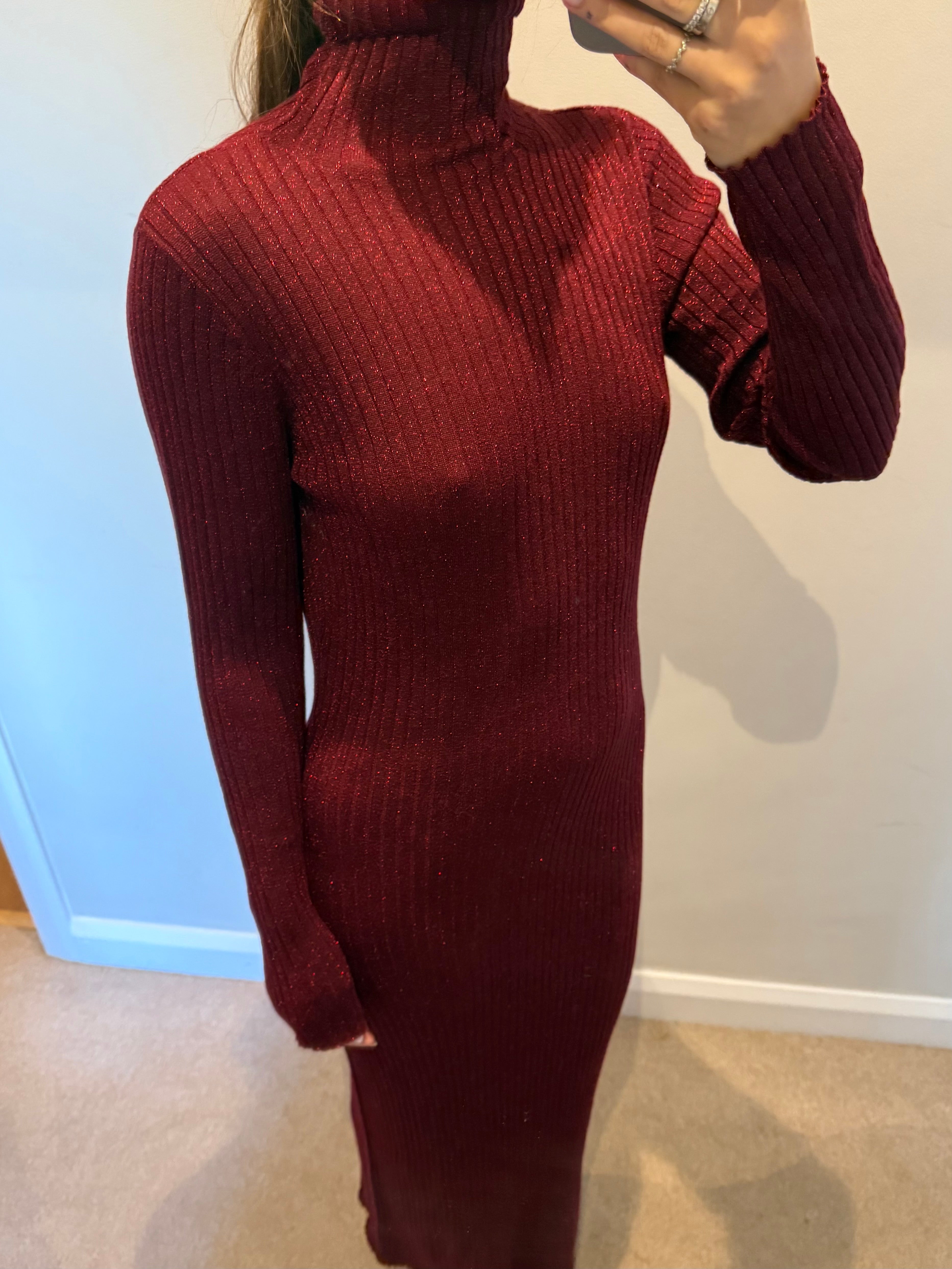 Open back glitter maxi dress size S