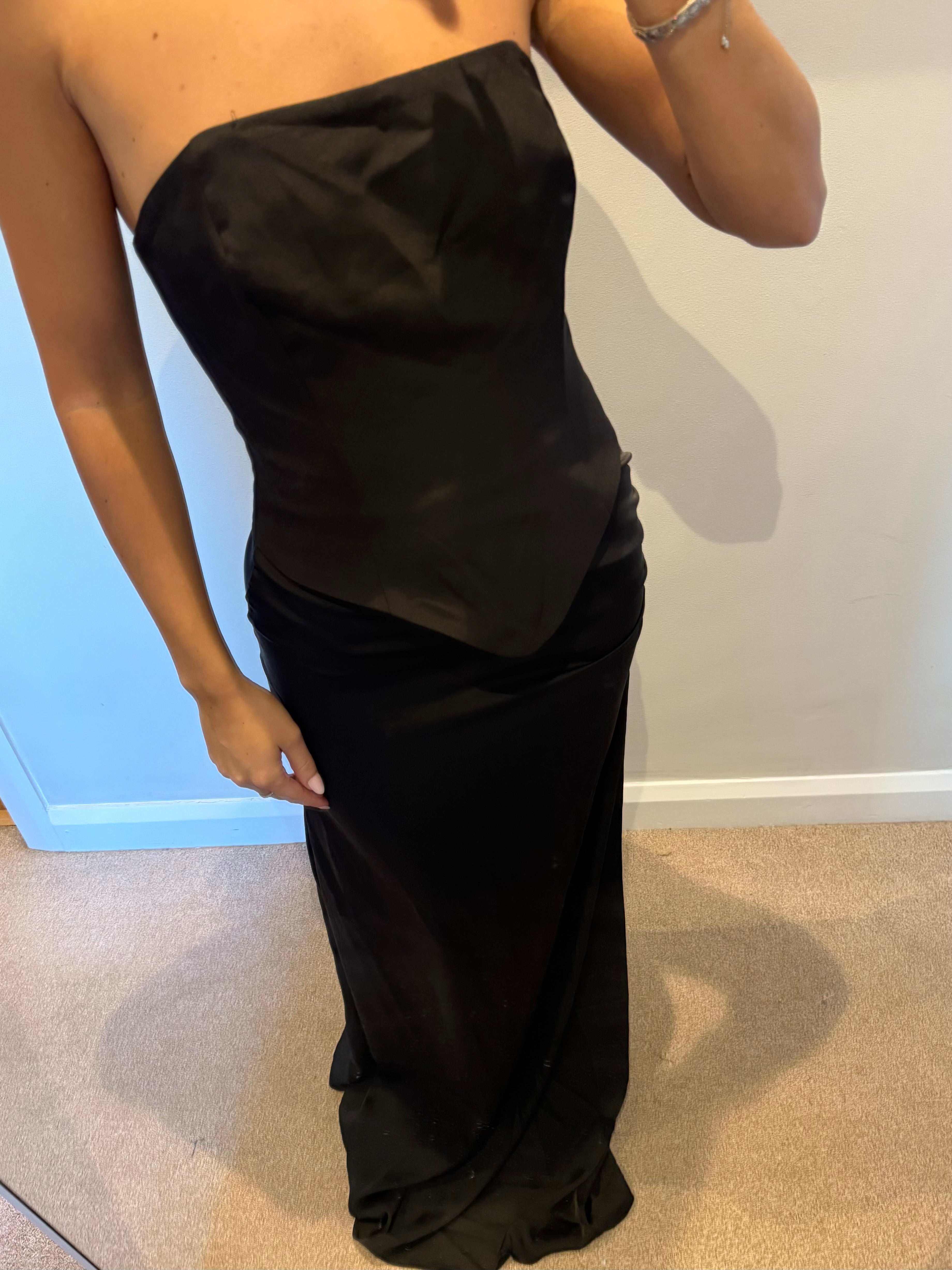 Strapless bandeu maxi dress size S/M