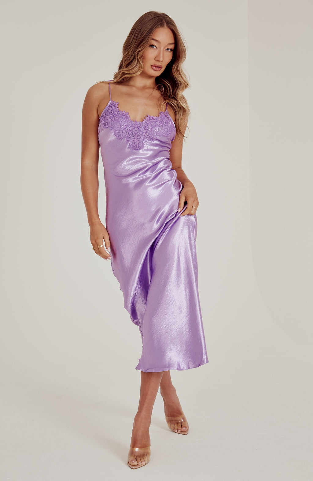 lilac maxi dress