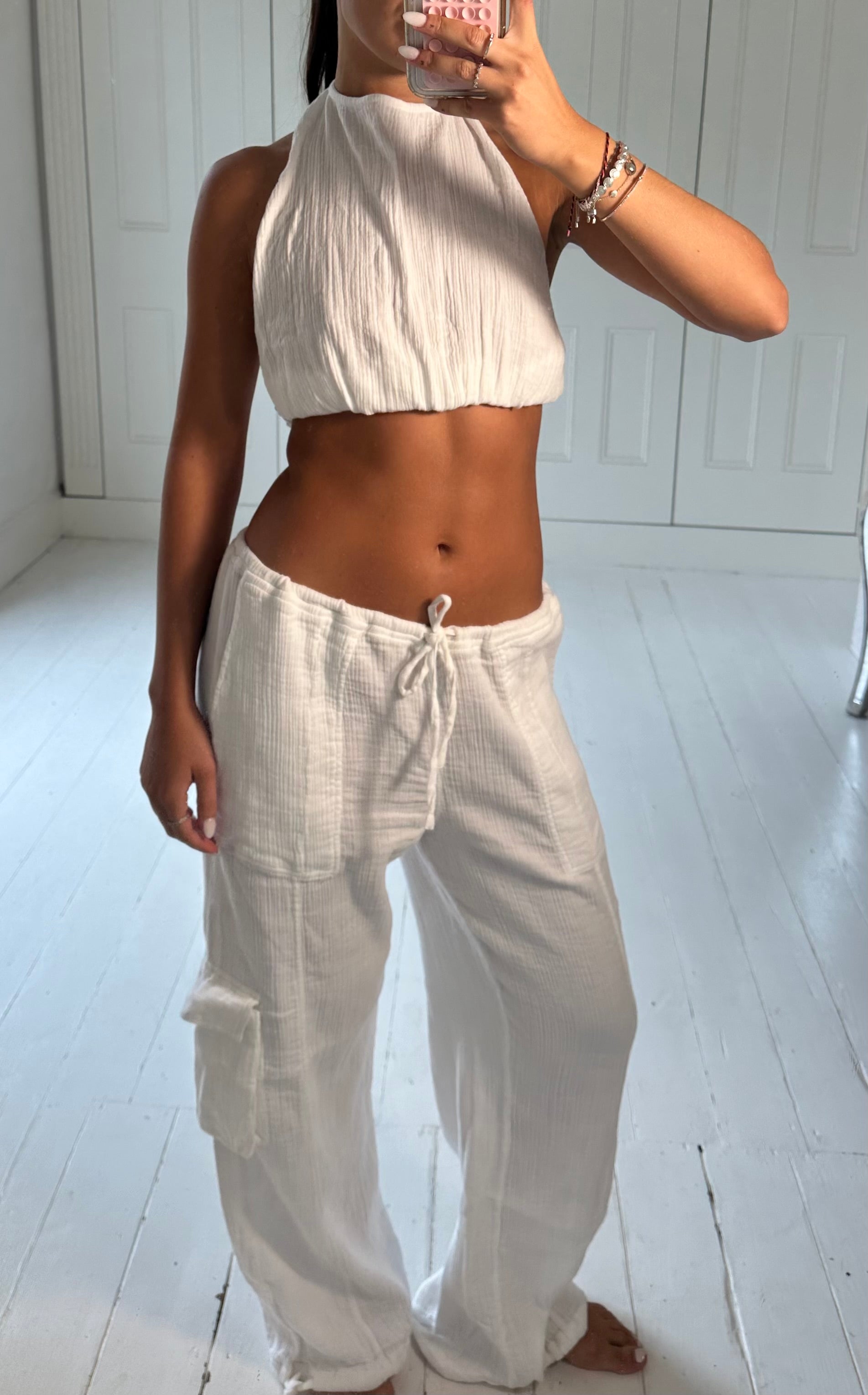Crinkle beach trousers only