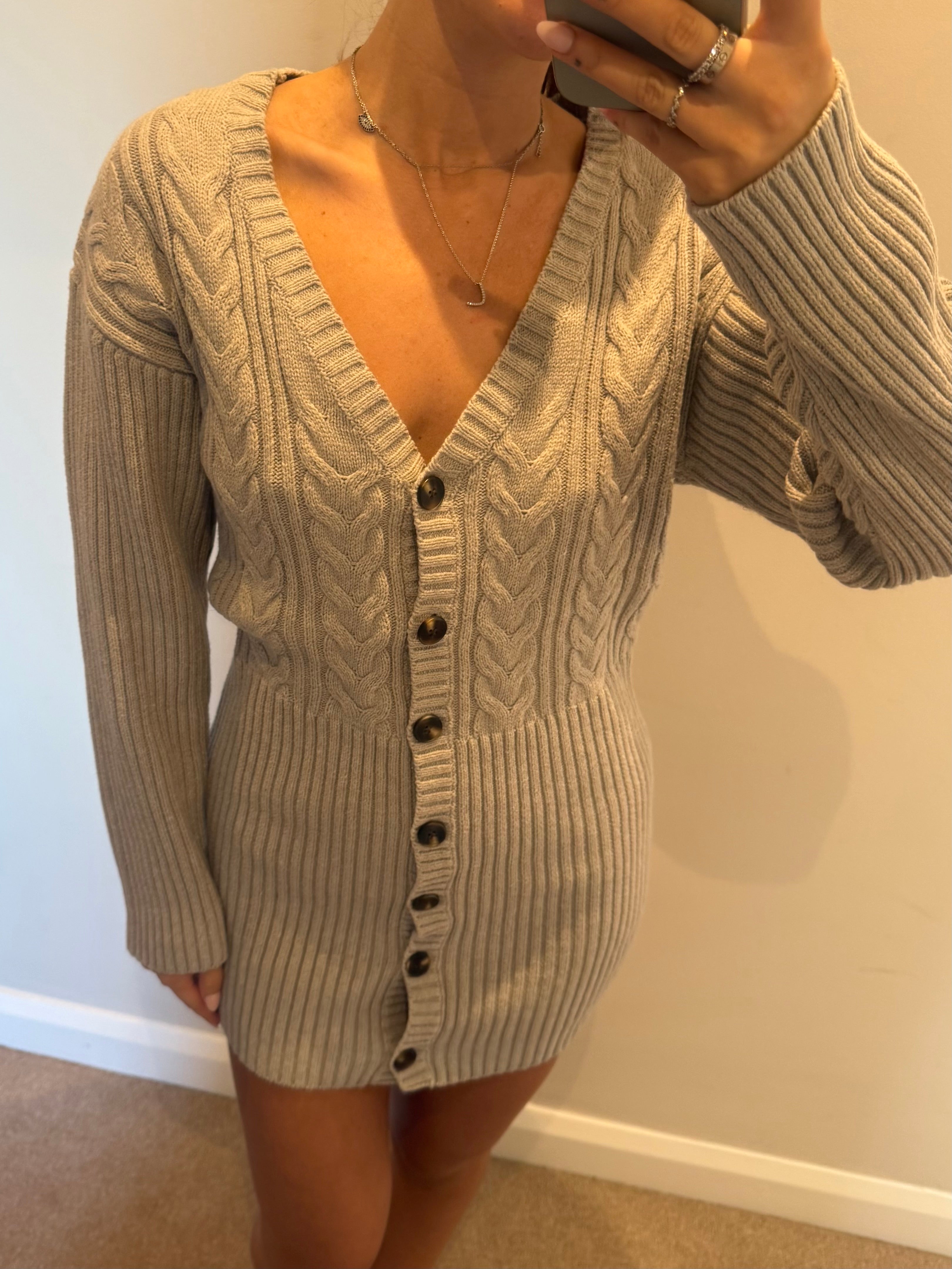 Grey knit dress S/M