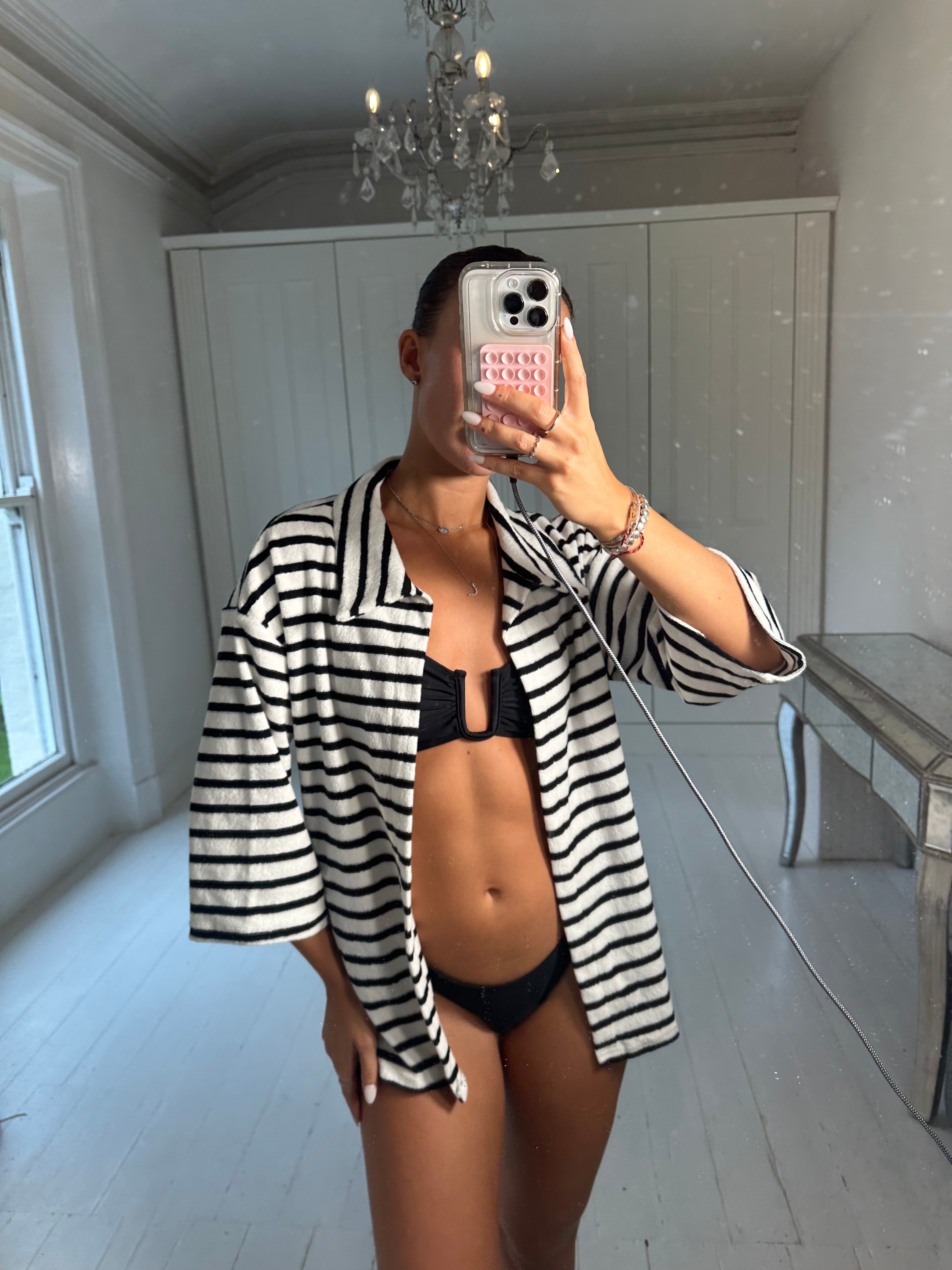 Stripy towel shirt M/L